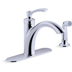 Item 404651, With a simple silhouette and a clean, flowing design, the Linwood faucet is