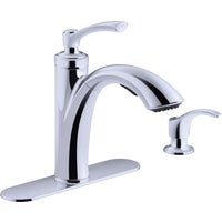 R29670-SD-CP Kohler Linwood Pullout Kitchen Faucet with Soap or Lotion Dispenser