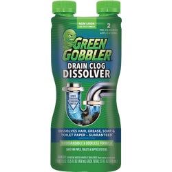 Item 405295, Green Gobbler Drain Clog Dissolver Gobbles the toughest clogs and pipe 