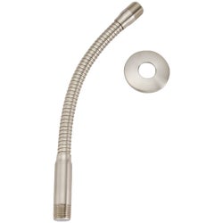 Item 405931, Flexible shower arm can easily be tilted up, down, or from side to side.
