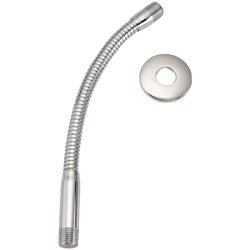 Item 406396, Flexible shower arm can easily be tilted up, down, or from side to side.