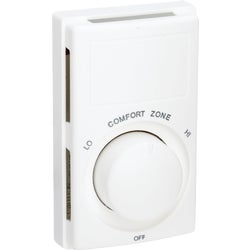 Item 408514, Double pole thermostat; snap action switch. 22A at 120/240V acrylic cover.