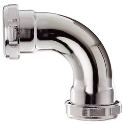 Item 409052, Chrome-plated. Slip-joint fitting both ends. Fits 1-1/2" O.D. tube.