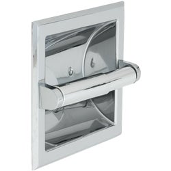 Item 409365, Vista series zinc die-cast recessed toilet paper holder with concealed 