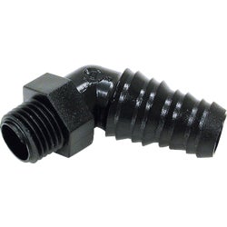 Item 410136, Connects pump hose to water distributor head. 1/2" I.D. barb x 1/4 MPT.