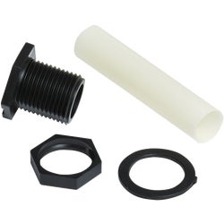 Item 411574, Slip-in, non-threaded overflow pipe Poly drain with 3/4 In.