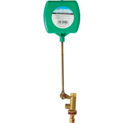 Item 411957, 1/4 In. compression. Heavy-duty brass body, brass plunger, arm, and stem.