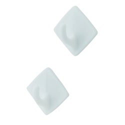 Item 414085, Polystyrene utility hook has a self-gluing process for easy, secure 