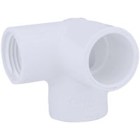 PVC 02520  0600HA Charlotte Pipe Schedule 40 PVC Elbow with Side Inlet (Slip x Slip x Female)