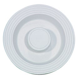 Item 415580, Durable white rubber sink stopper for 3-1/2" drain openings and standard 