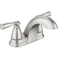84942SRN Moen Banbury 2-Lever Handle Low-Arc Bathroom Faucet with Pop-Up