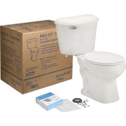 Item 423998, Pro-Fit SmartPak complete round front toilet kit, includes tank, tank lid, 