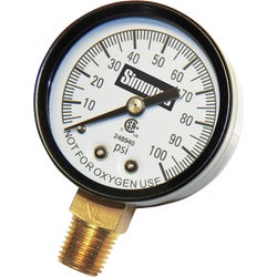 Item 425819, Steel cased gauge with lead free MPT (male pipe thread) connection for 