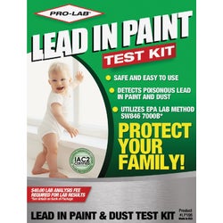 Item 426186, Simple to use do-it-yourself test kit offers the option of testing either 