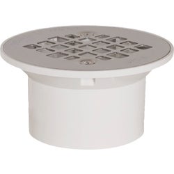 Item 426818, PVC drain and 19-gauge 430 stainless steel strainer with screws