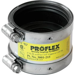 Item 427540, Shielded couplings are elastomeric sleeves with stainless steel shields for