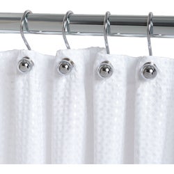 Item 428898, Durable metal shower curtain hooks with popular ball ends in multiple 