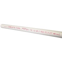 PVC 20010 0600 Charlotte Pipe 10 Ft. SDR 21 Cold Water PVC Pressure Pipe