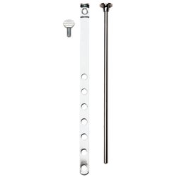 Item 430056, Chrome-plated pull rod and adjustable linkage for lavatory bowl pop-up 