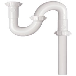 Item 430749, Replacement S-trap for bathroom lavatory drains, includes nuts and washers