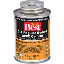 Item 432151, Do it Best orange CPVC solvent cement is designed for use on CPVC pipe and 