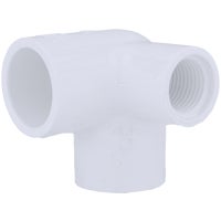 PVC 02520  0800HA Charlotte Pipe Schedule 40 PVC Elbow with Side Inlet (Slip x Slip x Female)