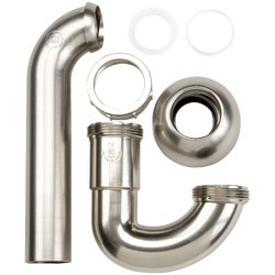 Item 434994, Keeney 1-1/2 in. ABS Decorative P-Trap in Polished Chrome with 1-1/4 in.