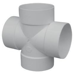 Item 435158, Cross fitting is made of PVC material.