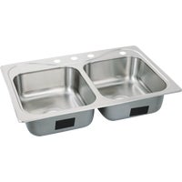 11401-4NA Sterling Southhaven Double Bowl Sink 7 In. Deep Stainless Steel