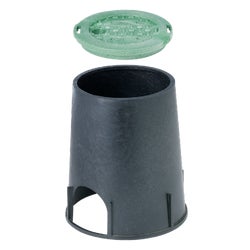 Item 435384, The round valve box and snap-in cover are ejection molded structural foam 