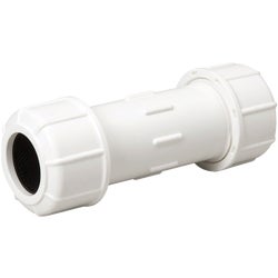 Item 436790, Couplings fit Schedule 40 cold water iron or PVC pipe.