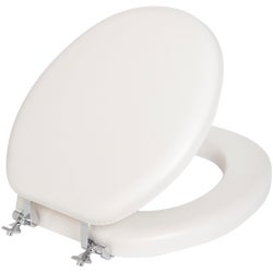 Item 438128, This simple soft seat is comfortable and works well for basic bathroom 