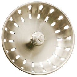 Item 439074, Stainless steel replacement basket, fixed post. Brushed nickel.