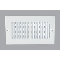 Item 439231, Stamped steel construction with turn back frame. 2-way airflow pattern.
