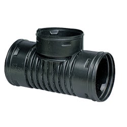 Item 442151, Corrugated fittings are made from strong lightweight polyethylene plastic