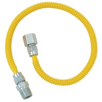 10C-3132-18B Dormont 3/8 In. OD x 1/4 In. ID Coated SS Gas Connector, 1/2 In. MIP x 1/2 In. FIP