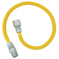 10C-3132-24B Dormont 3/8 In. OD x 1/4 In. ID Coated SS Gas Connector, 1/2 In. MIP x 1/2 In. FIP