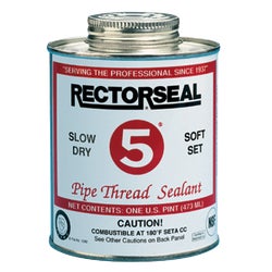 Item 444219, RectorSeal #5 is a non-hardening, slow-drying thread sealant made from 