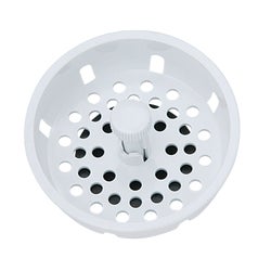 Item 444480, Fit-all replacement basket with adjustable post. Appliance white color.