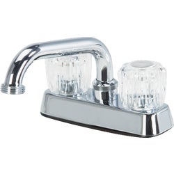 Item 445325, Do it Best 2-handle metallic laundry faucet with acrylic handles. 1.