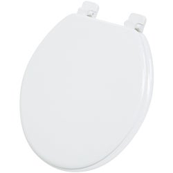 Item 445511, Home Impressions molded round wood toilet seat with high-quality paint 