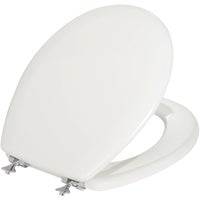 44CP-000 Mayfair Round Toilet Seat with Chrome Hinges