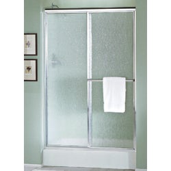 Item 446904, The Deluxe Sliding Shower Door brings a touch of tradition to the space, 