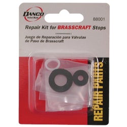 Item 446985, Stop repair kit includes packing, friction ring, and bibb washer