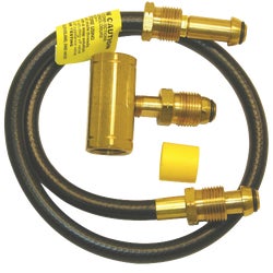 Item 448087, 2 tank hook up kit. 30 In. hose assembly with excess flow P.O.L.