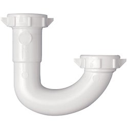 Item 448451, Plastic J-Bend is made using durable polypropylene plastic and is ideal for
