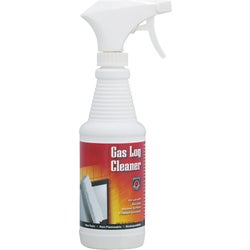 Item 448982, A powerful ready-to-use gas log cleaner that removes soot build-up from gas