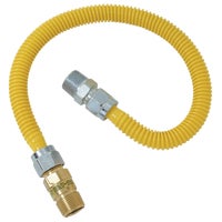 XL30C-313MV6-TS-36B Dormont 5/8 In. OD x 1/2 In. ID Coated SS Gas Connector, 1/2 In. MIP x 1/2 In. MIP