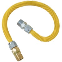 XL30C-313MV6-TS-48B Dormont 5/8 In. OD x 1/2 In. ID Coated SS Gas Connector, 1/2 In. MIP x 1/2 In. MIP