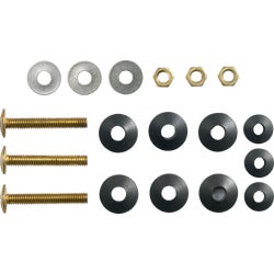 Item 450853, Tank bolt assembly kit for old and new Kohler toilets.<br>
<br><b>No. GP52050:</b> Size: 5/16 In. X 3 In., Material: Brass